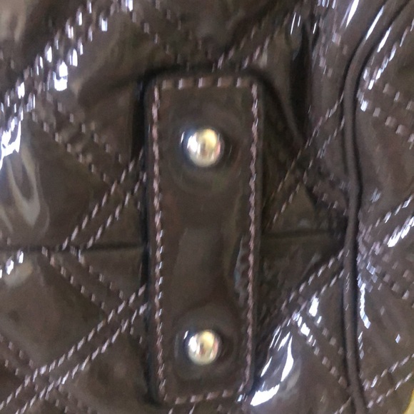 Marc Jacobs Stam Bag Gray Quilted Patent Leather - Picture 11 of 14